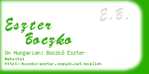 eszter boczko business card